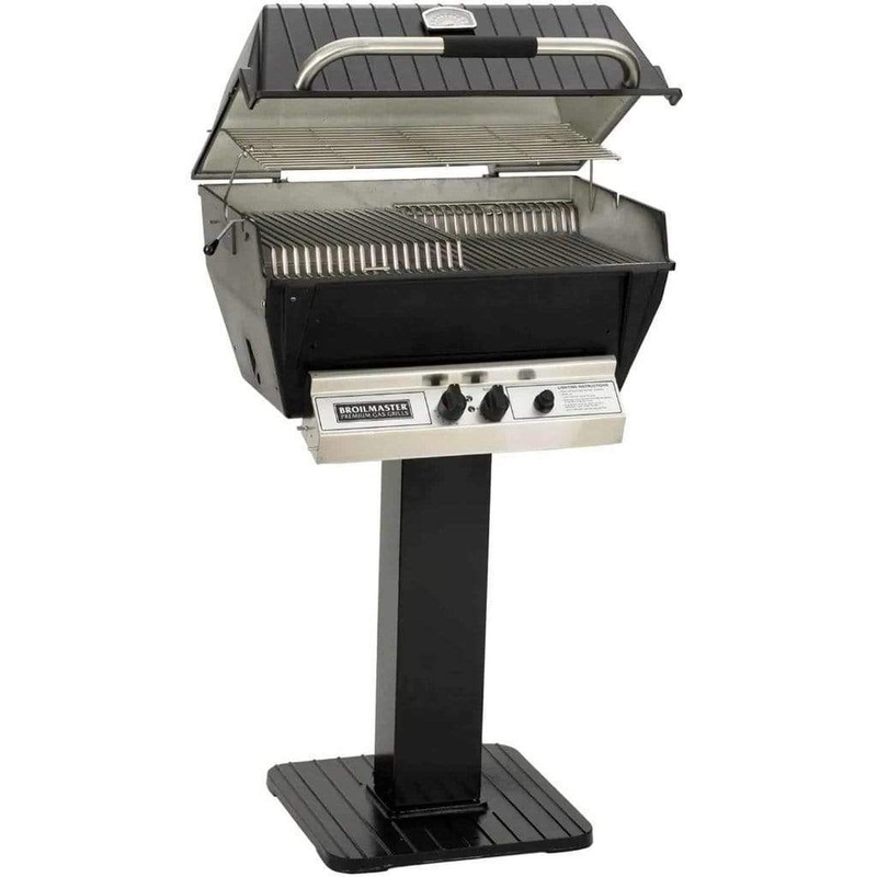Broilmaster P3X Premium Propane Grill with 26″ Black Painted Steel Post and Bowtie Burner