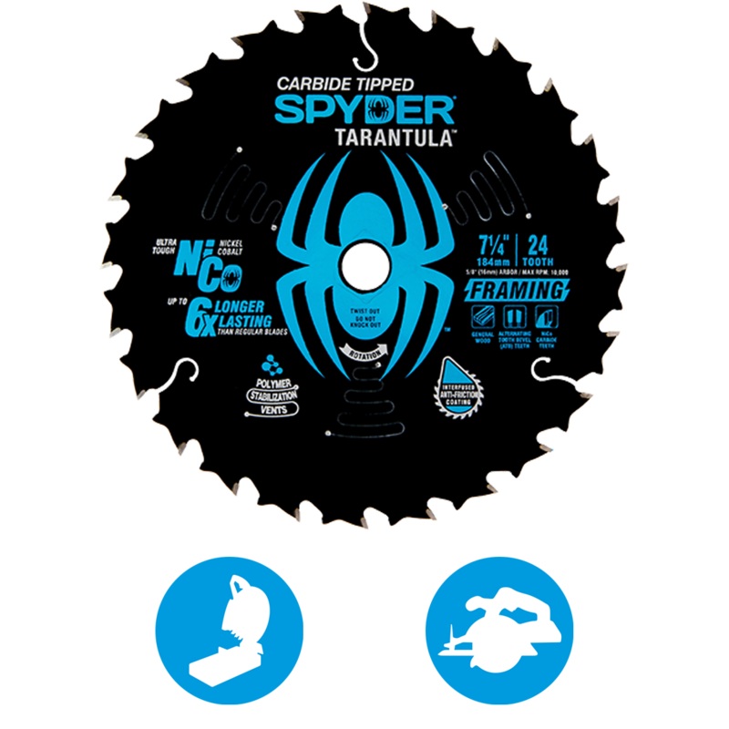 Spyder 7-1/4-In 24t Framing Saw Blade