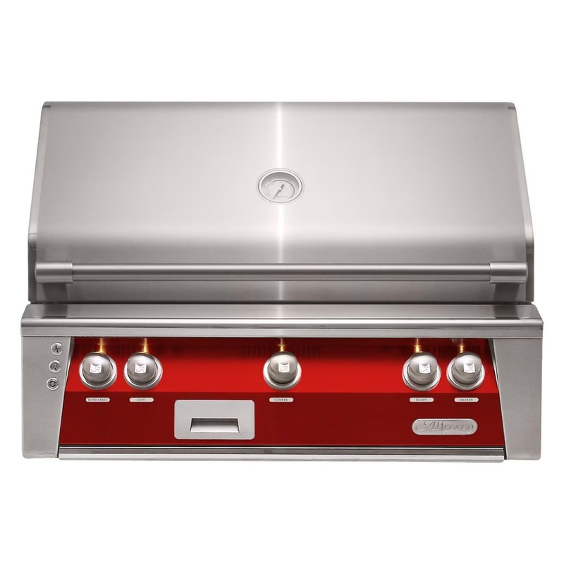 Alfresco 36-Inch Built-In Stainless Steel Gas Grill w/ Rotisserie & Sear Zone in Carmine Red Propane