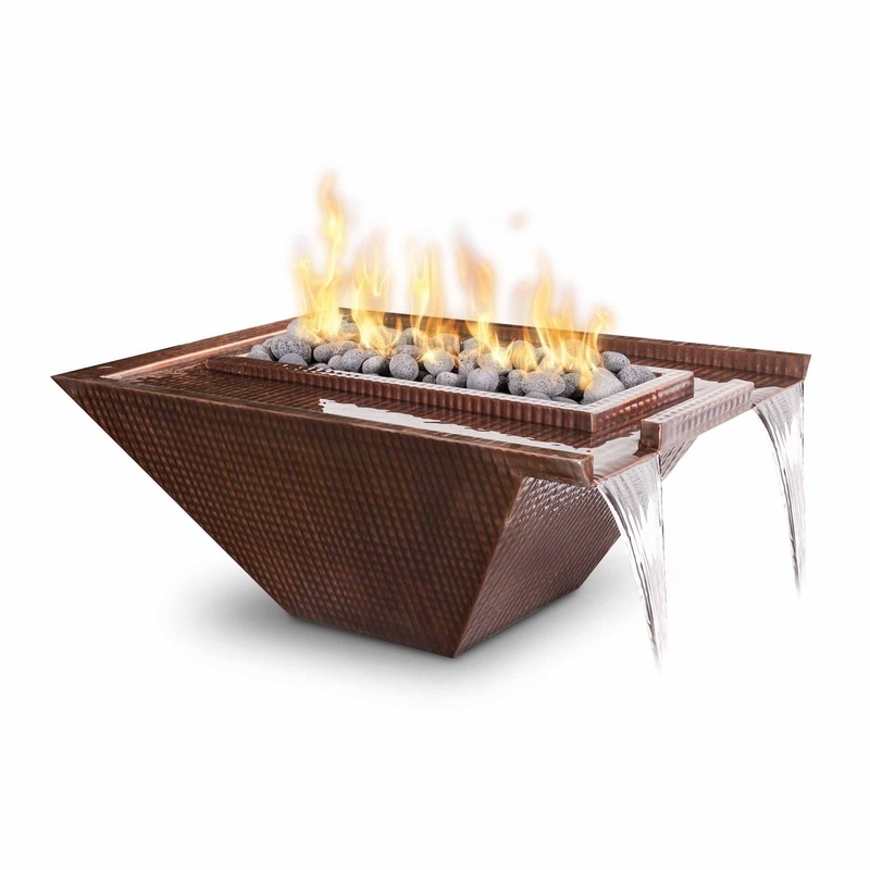 The Outdoor Plus – 36″ Nile Powder Coated Fire & Water Bowl – NG, LP – OPT-36NLPCF Match Lit
