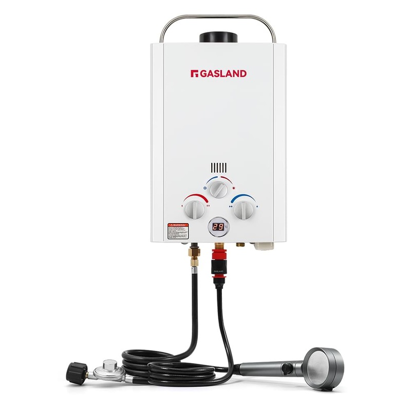 GASLAND Portable Tankless Propane Hot Water Heater – 8L White