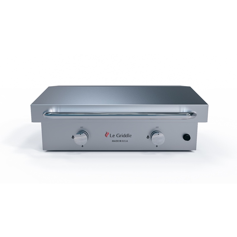 Le Griddle The Ranch Hand 29 Stainless Steel Gas Griddle with Lid for High-Capacity Outdoor Cooking