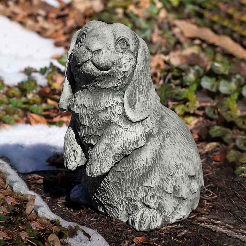 Lop-Eared Standing Bunny Garden Statue