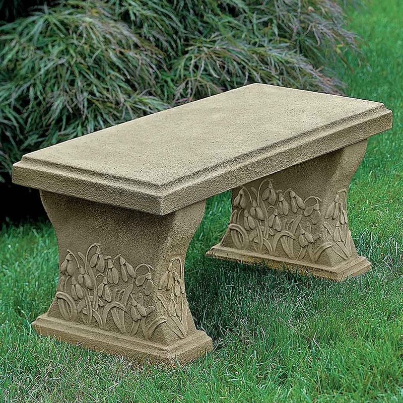 Snowdrop Garden Cast Stone Bench