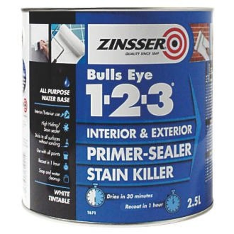 Zinsser Bullseye 1-2-3 Primer Sealer 2.5lt Default