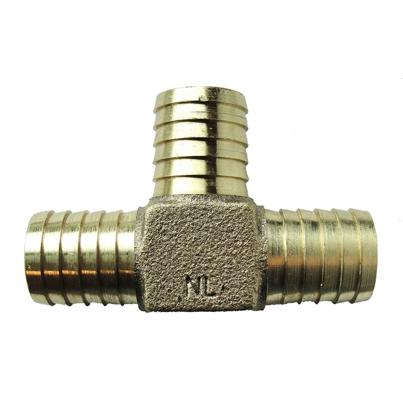 American Granby 3/4″ Brass Hose Barb Tee T 3 Way Pipe Fitting Thread Gas Fuel Water Air NLRBT3/4