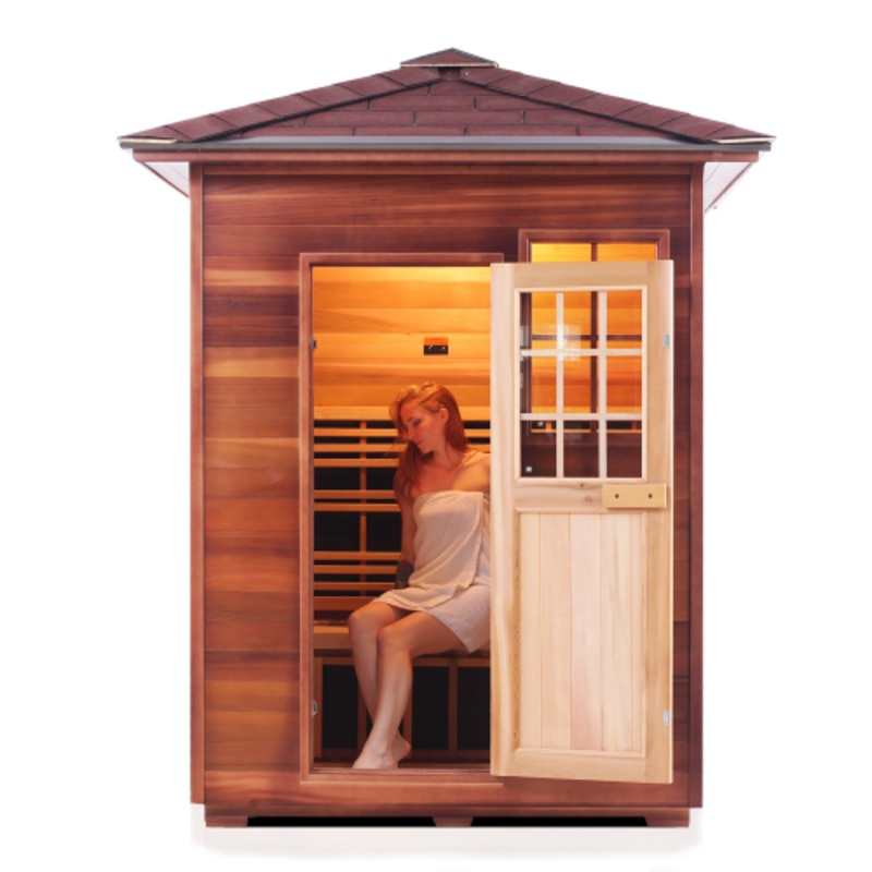 Enlighten SIERRA 3 Slope/Peak 8 Heaters 2350 W | 3-Person Canadian Cedar Outdoor Sauna