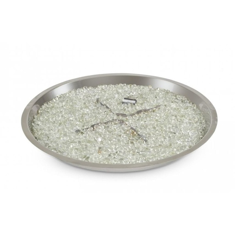 The Outdoor GreatRoom Company 30″ Crystal Fire Plus Round Stainless Steel Gas Burner