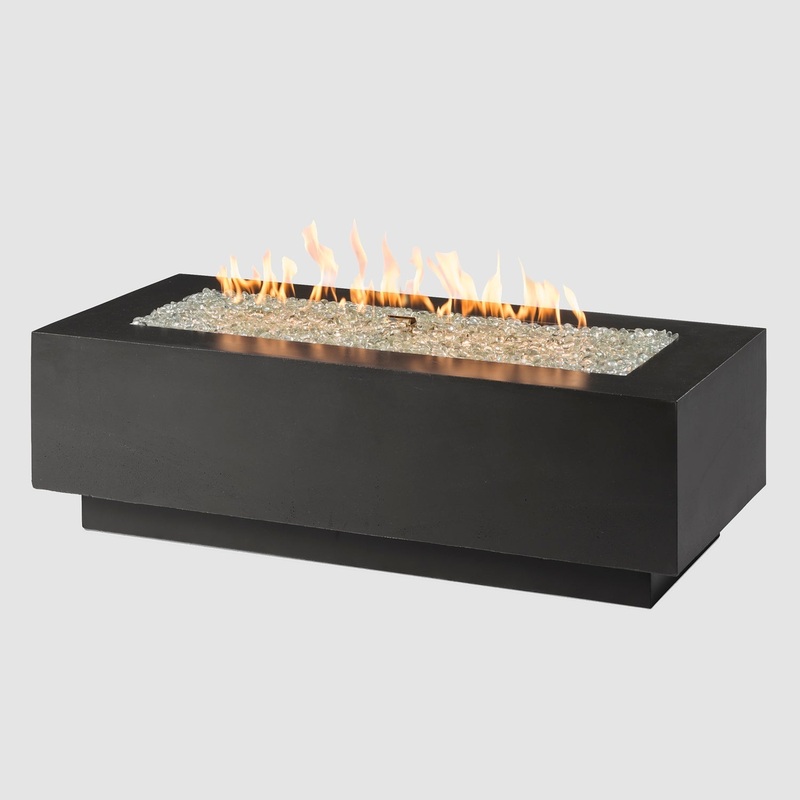 The Outdoor GreatRoom Company 54″ Cove Midnight Mist Linear Gas Fire Table