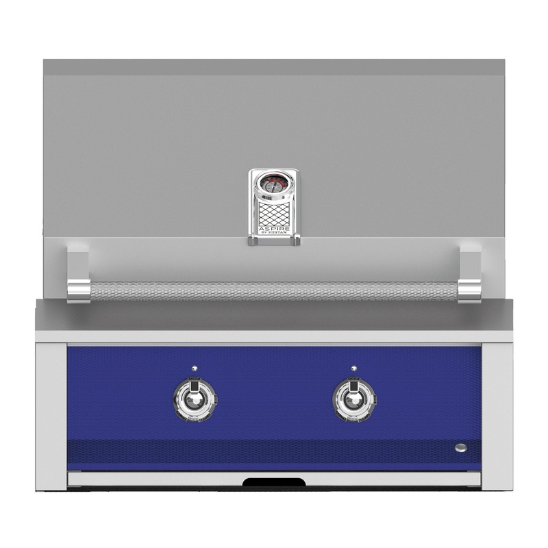 Aspire by Hestan 30-Inch Natural Gas Built-In Grill, 2 U-Burners (Prince Blue) – EAB30-NG-BU aspire-30grills-master