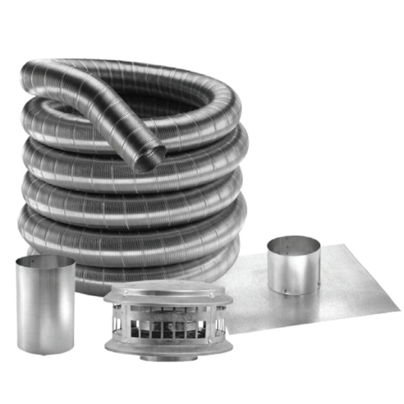 DuraVent | AL Kit Flex Relining 35′ DuraFlex Type B Gas Vent Pipe 3″