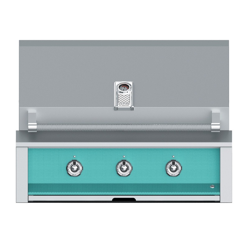 Aspire by Hestan 36-Inch Natural Gas Built-In Grill, 3 U-Burners (Bora Bora Turquoise) – EAB36-NG-TQ aspire-36grills-master