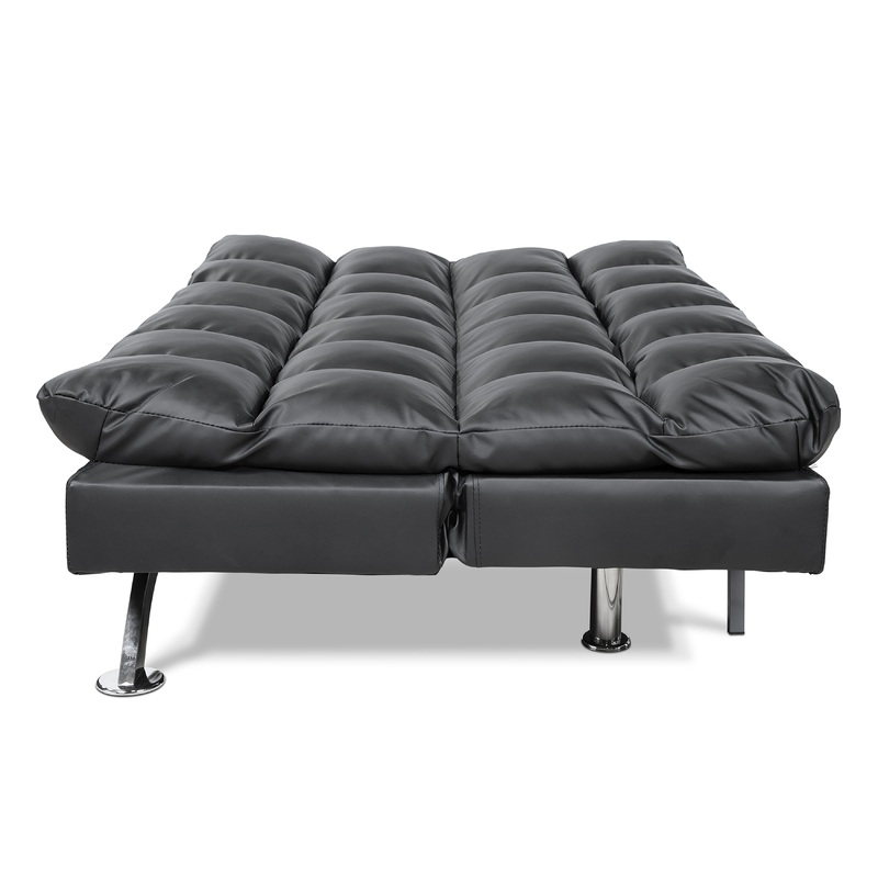 Arish Contemporary Tufted Futon in Black