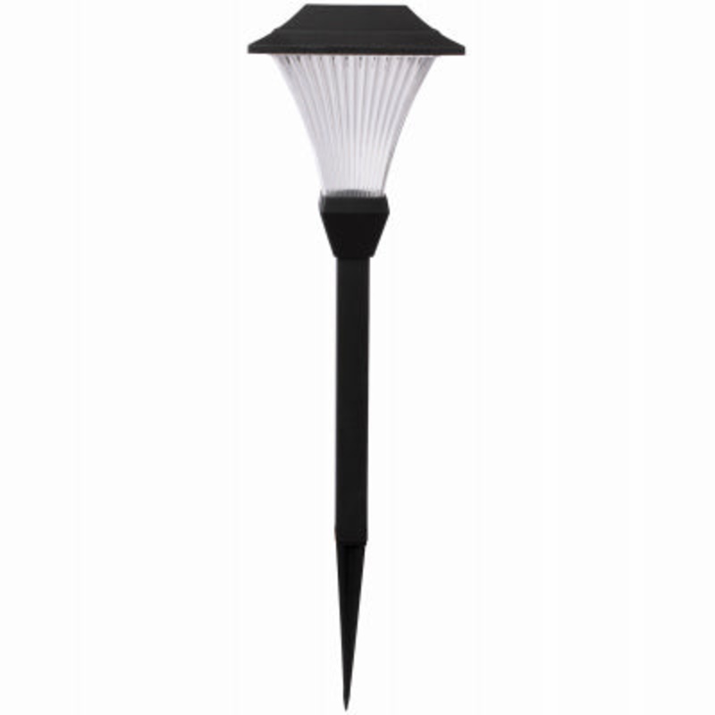Fusion Solar Path Lights Black Plastic 4 Pack