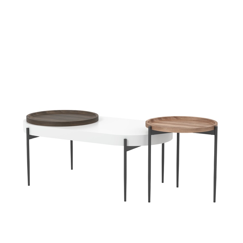 Hylen 2-Piece Coffee Table Set in Natural Tone