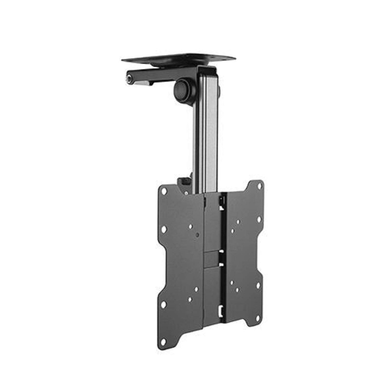 ZeboZap Flip Down Ceiling TV Mount  Height Adjustable, 44lbs, 17″-37″ TVs