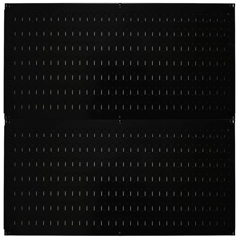 Wall Control 32″x16″ Horizontal Pegboard Tool Organizer, Black(2 Pack)(Open Box)