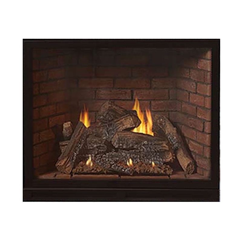 White Mountain Hearth 42″ Tahoe Clean-Face Luxury Direct Vent Gas Fireplace with Log Set and Barrier Millivolt Propane