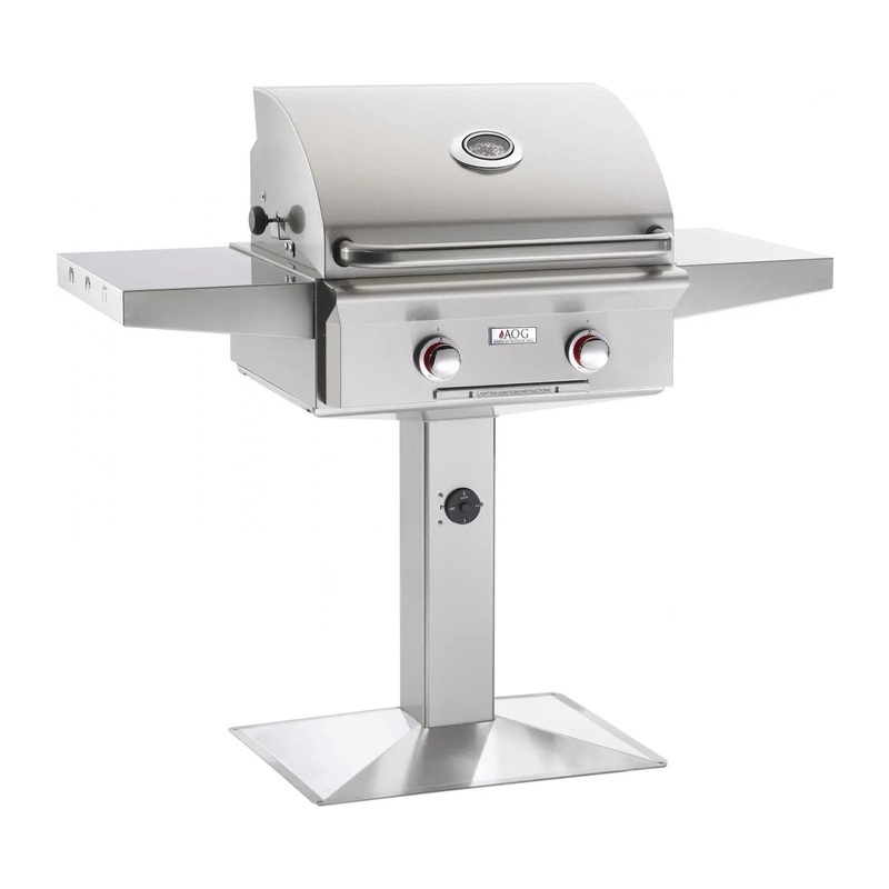 American Outdoor Grill Natural Gas 24-Inch T-Series 2-Burner Grill on Pedestal – 24NPT-00SP aog-postgrills-master