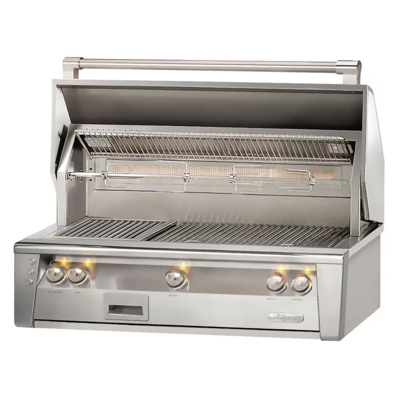 Alfresco 42-Inch Built-in Stainless Steel Gas Grill w/ Rotisserie & Sear Zone Propane