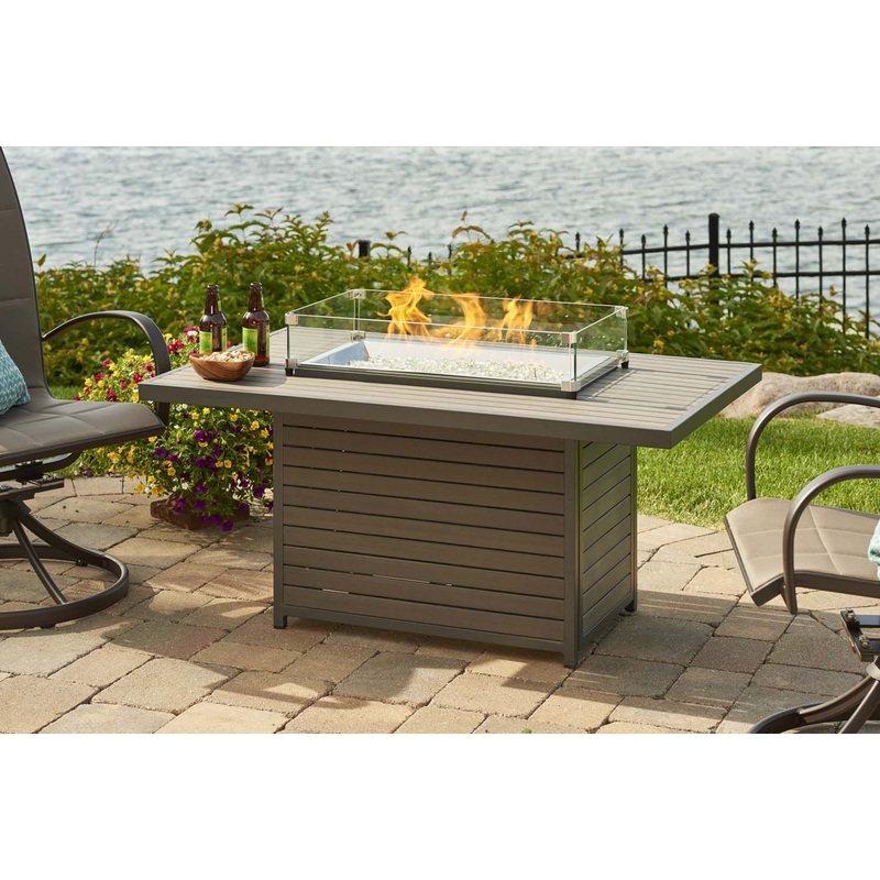 The Outdoor GreatRoom Brooks Rectangular Gas Fire Pit Table – BRK-1224-19-K