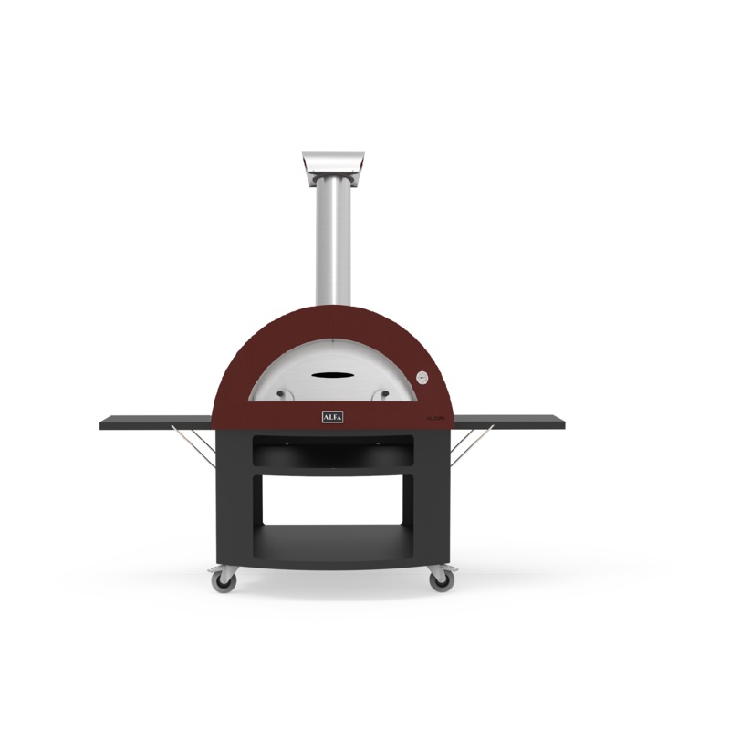 Alfa Allegro 39-Inch Wood Fired Freestanding Pizza Oven with Base (Antique Red) – FXALLE-LROA-T + BFALLE-NER alfaallegro-oven-master