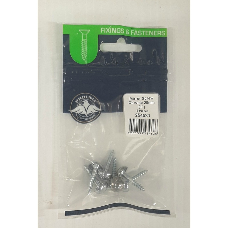 1″ Mirror Screws Chrome (6) Default