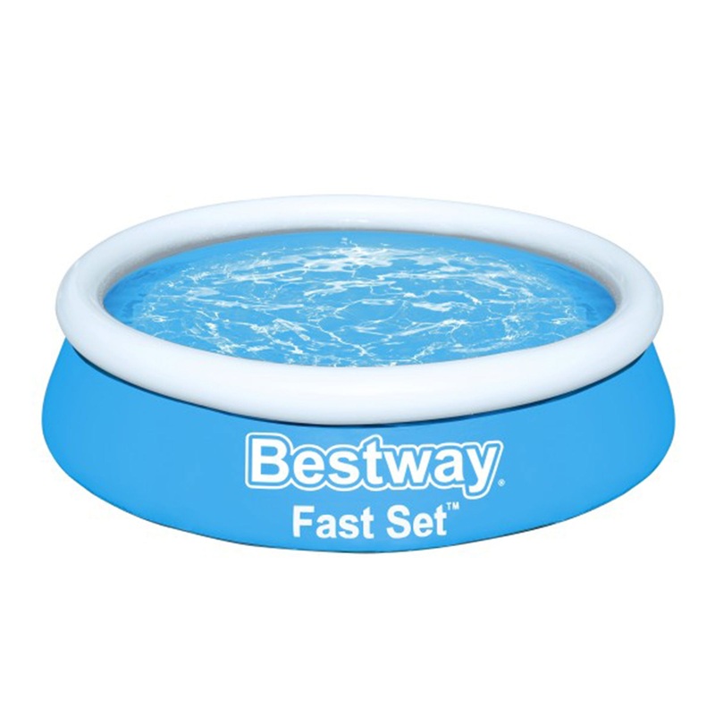 Bestway Fast Set 6 Ft x 20 In Outdoor Inflatable Swimming Pool Set (Open Box)