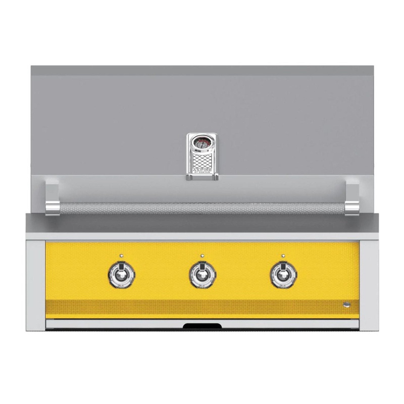 Aspire by Hestan 36-Inch Natural Gas Built-In Grill, 2 U-Burner and 1 Sear (Sol Yellow) – EMB36-NG-YW aspire-36grills-master