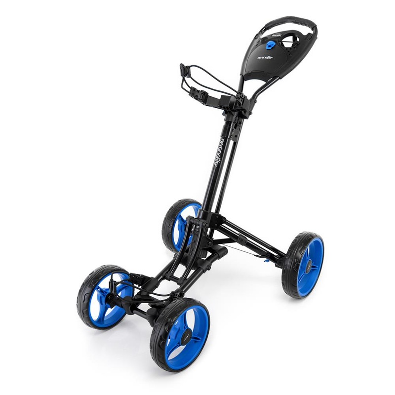 4-Wheel Golf Push Cart, Easy Fold, Aluminum Frame, Compact Storage
