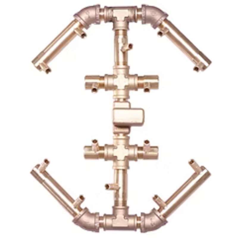 Warming Trends CFBO140 Octagon CROSSFIRE Brass Burner with Circular Plate Natural Gas