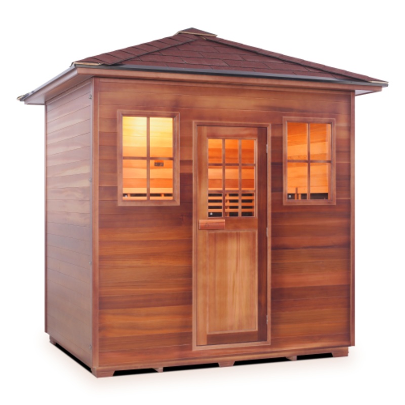 Enlighten SIERRA 5 Slope/Peak 12 Heaters 4000 W | 5-Person Canadian Cedar Outdoor Sauna