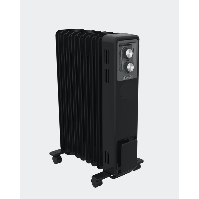 2kW Freestanding Oil Filled Radiator, Black