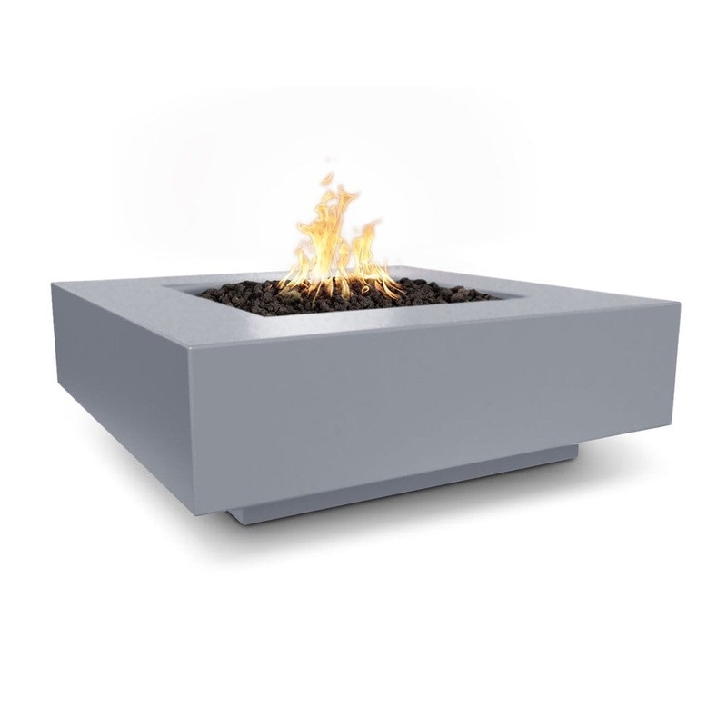 Top Fires Cabo Square GFRC Gas Fire Pit Table – Flame Sense Liquid Propane Black 36″ Wide