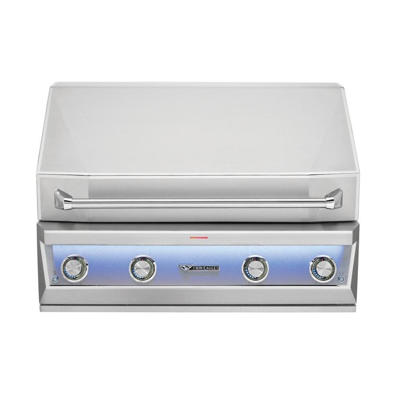 Twin Eagles 42-Inch Natural Gas Built-In Eagle One Super Premium Grill w/ Black Glass Infrared Rotisserie Burner and Sear Zone – TE1BQ42RS-N twineagles-eagleone-grill-master