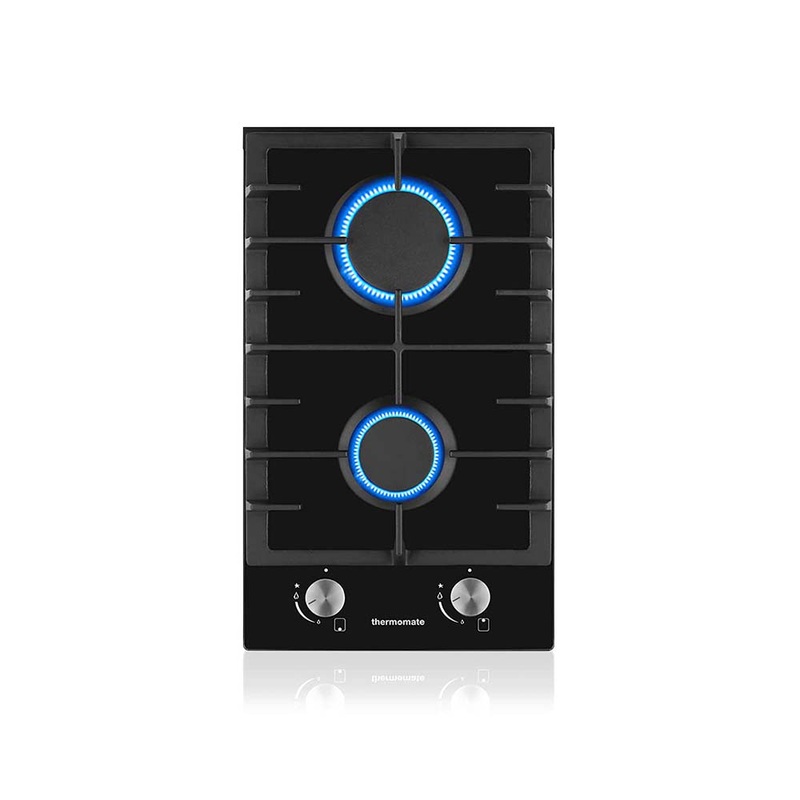 Thermomate 30cm Stainless Steel Built-in 2 Burners Gas Hob
