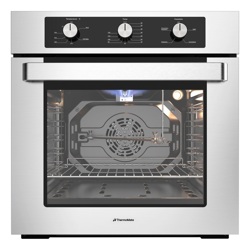 24” Built-in Convection Gas Wall Oven – 5 Cooking Functions