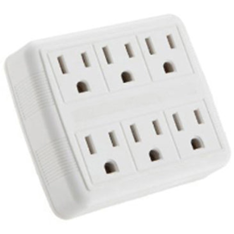 001012) 6-OUTLET WHITE WALL TAP