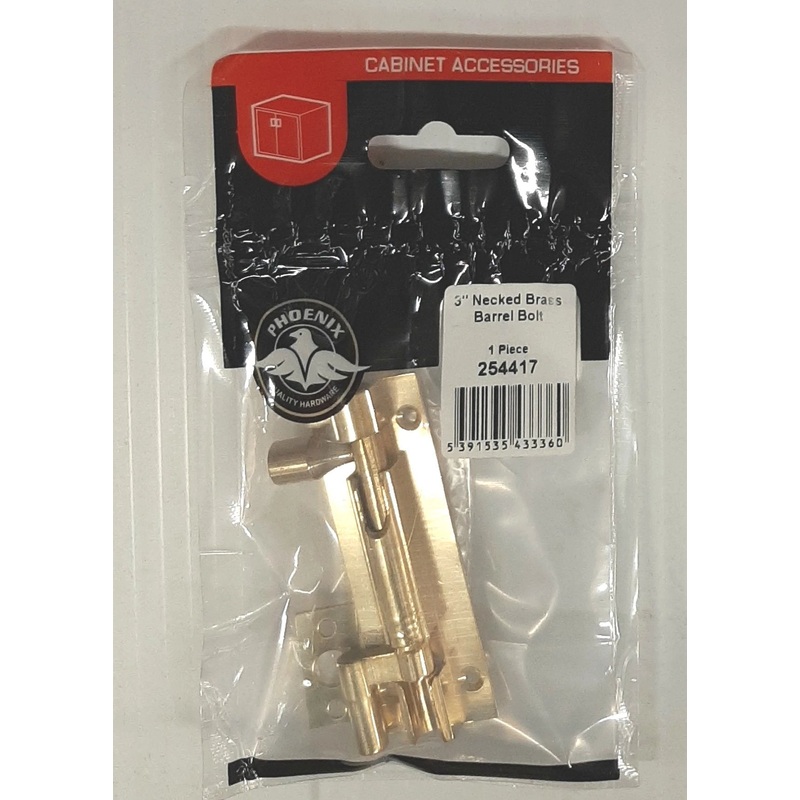 3″ Necked Brass Barrell Bolt Default