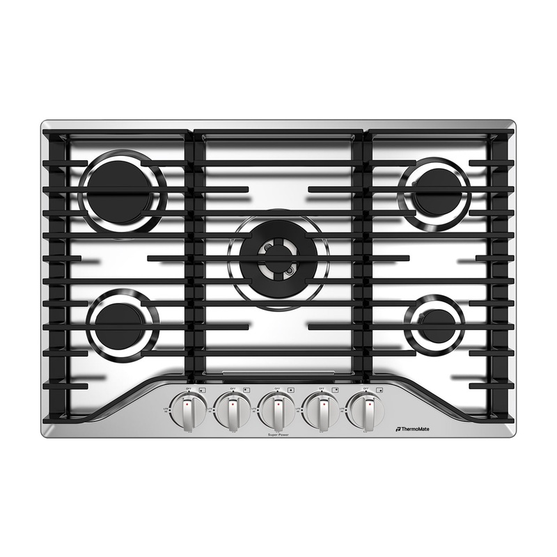 30 Inch Built In Gas Cooktop with Front 5 SABAF Burners