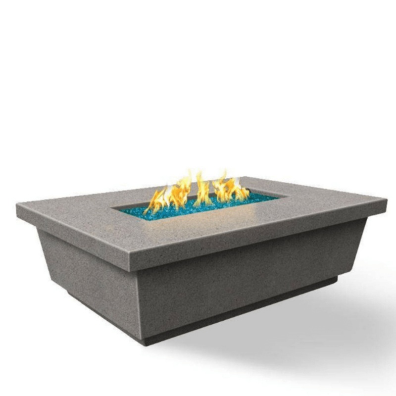 American Fyre Designs Contempo Rectangle Fire Table 783-xx-11-M4xC Match Lit Natural Gas