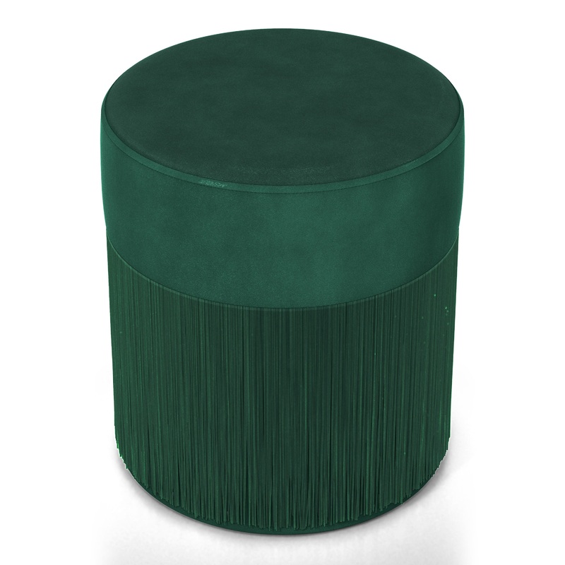 Mozyrt Fabric Ottoman in Green