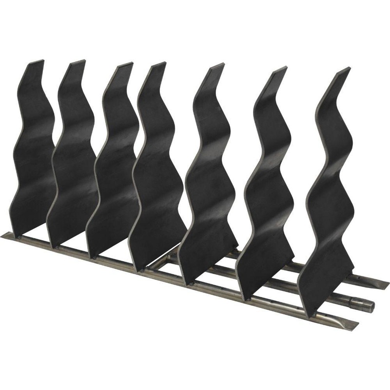Top Fires Steel Wave Ornamental Linear Gas Burner Black 24″ Long