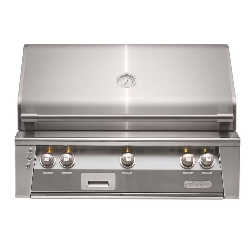 Alfresco 36-Inch Built-In Stainless Steel Gas Grill w/ Rotisserie in Signal Gray Propane