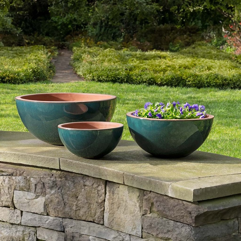 Glenside Bowl Planter Nested Set of 3 | Glazed Collection