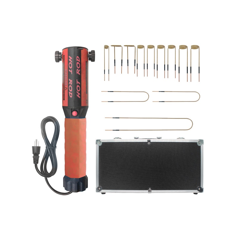 Solary Induction Heater Kit – Hand Held Magnetic Induction Heater Tool with 12 Coils for Rusty Screw Removing,1200W 110V (Orange)