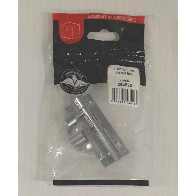 2 1/2″ Chrome Barrell Bolt Default