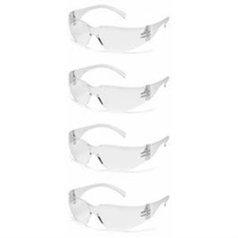 Wraparound Safety Glasses, Clear, 4-Pk.