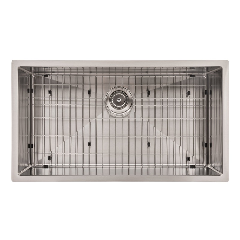 32in. 18 Gauge Undermount Single Bowl Stainless Steel Sink Stainless