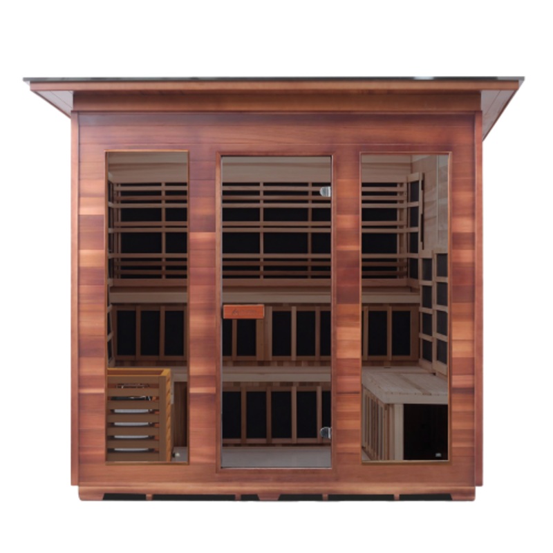 Enlighten Diamond – 8 Slope/Peak  13 Carbon + 2 Fullspectrum + 1 Traditional Heaters 7000 W | 8-Person Canadian Cedar Outdoor Sauna